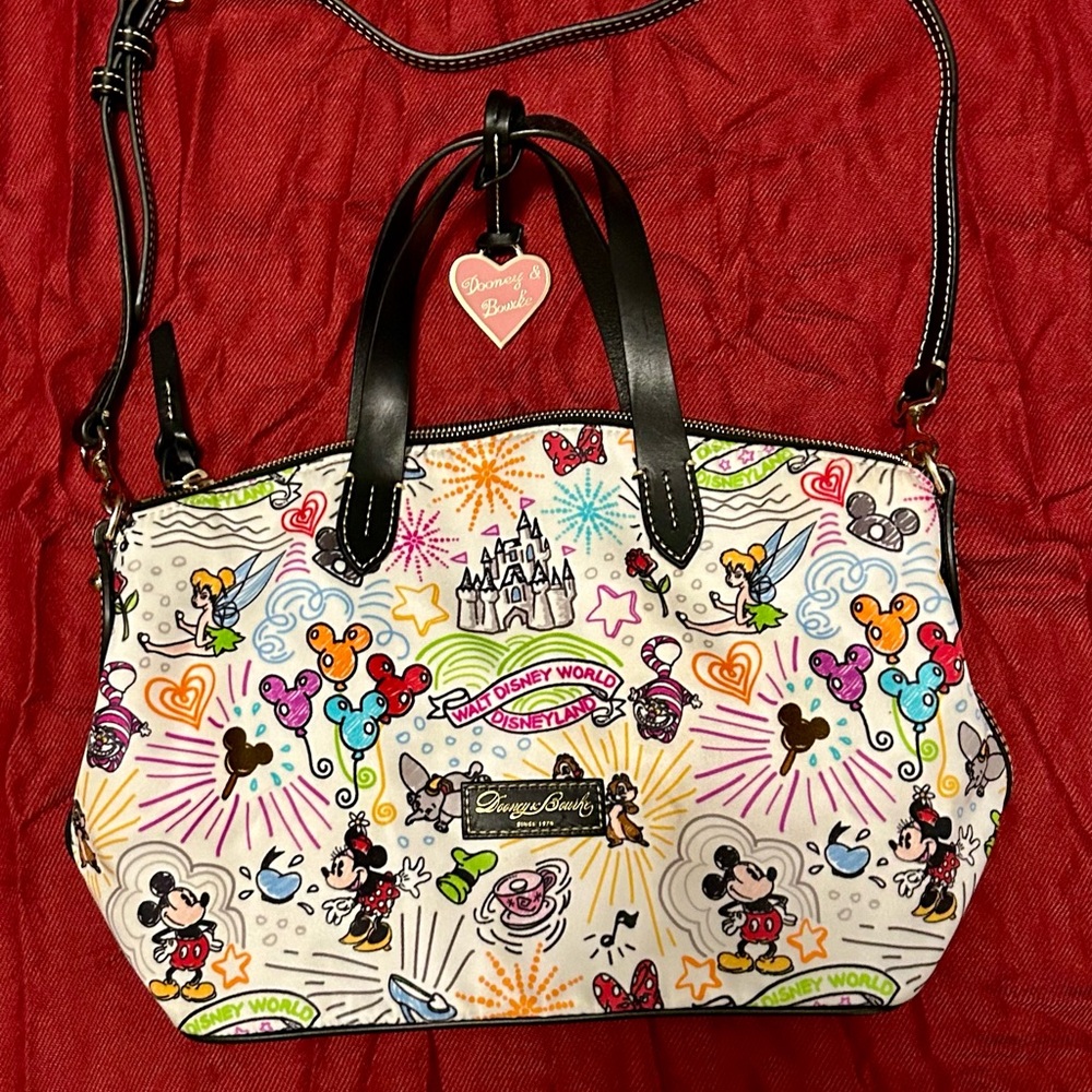 Dooney & Bourke Disney White Multicolor Shoulder Bag